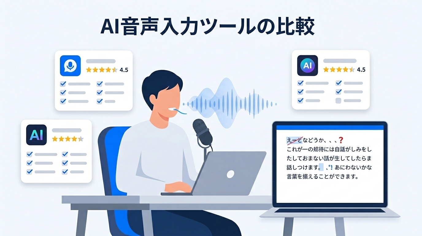 【2026年】AI音声入力ツールおすすめ比較｜仕事が3倍速くなる選び方ガイド
